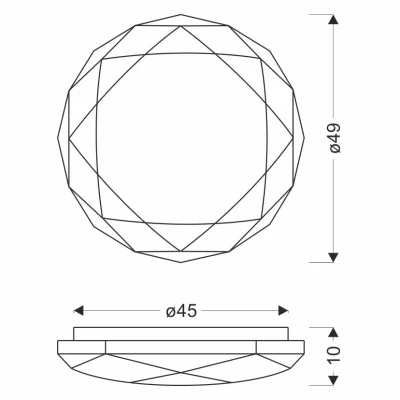 LED stropné svietidlo BALDO - 60W, 4000K (denná biela), 49cm, biele