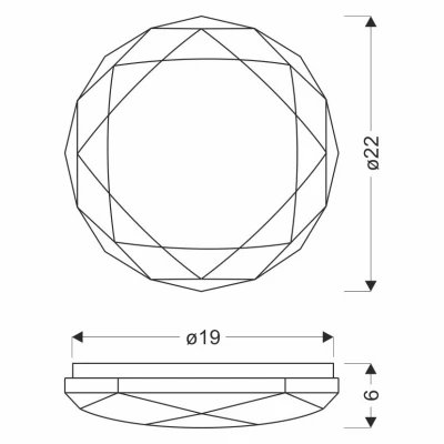 LED stropné svietidlo BALDO - 12W, 4000K (denná biela), 22cm, biele