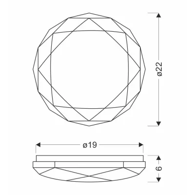 LED stropné svietidlo BALDO - 12W, 4000K (denná biela), 22cm, biele