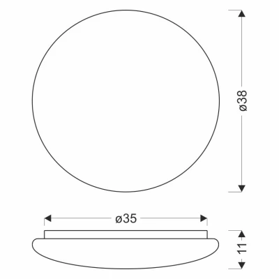 Prisadené LED stropné svetlo BELINA - 36W, 4000K (denná biela), 38cm, okrúhle, biele