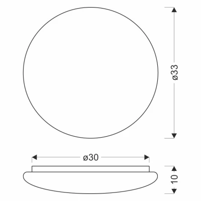 Prisadené LED stropné svetlo BELINA - 24W, 4000K (denná biela), 33cm, okrúhle, biele