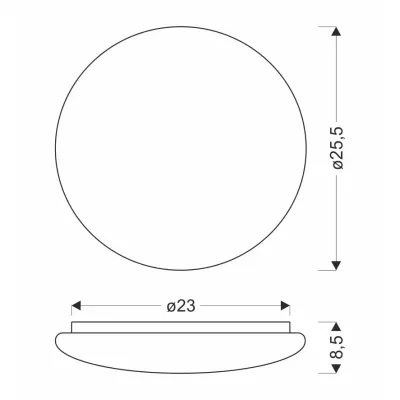 Prisadené LED stropné svetlo BELINA - 18W, 4000K (denná biela), 25,5cm, okrúhle, biele