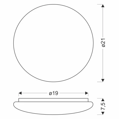 Prisadené LED stropné svetlo BELINA - 12W, 4000K (denná biela), 21cm, okrúhle, biele