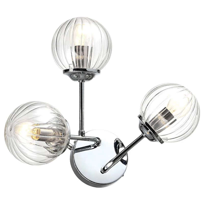 Moderné nástenné osvetlenie BEST - 3xE14, 40W, chrómované