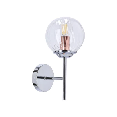 Moderné nástenné osvetlenie BEST - 1xE14, 40W, chrómované / medené