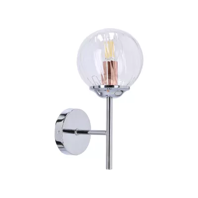 Moderné nástenné osvetlenie BEST - 1xE14, 40W, chrómované / medené