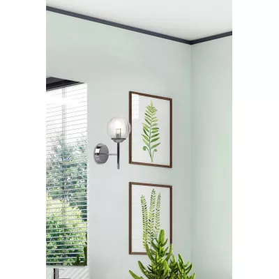 Moderné nástenné osvetlenie BEST - 1xE14, 40W, chrómované / medené