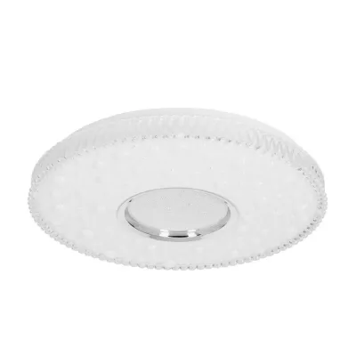 Dizajnové LED stropné osvetlenie BUBBLES - 24W, 4000K (denná biela), chrómované / biele