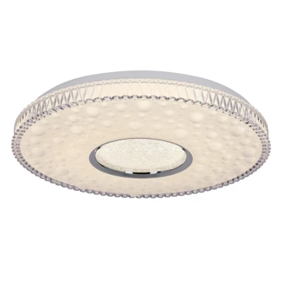 Dizajnové LED stropné osvetlenie BUBBLES - 24W, 4000K (denná biela), chrómované / biele