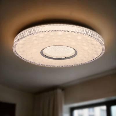 Dizajnové LED stropné osvetlenie BUBBLES - 24W, 4000K (denná biela), chrómované / biele