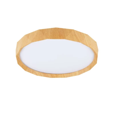 Drevené LED stropné svietidlo CADIX - 24W, 4000K (denná biela), 38,5 cm, hnedé / biele