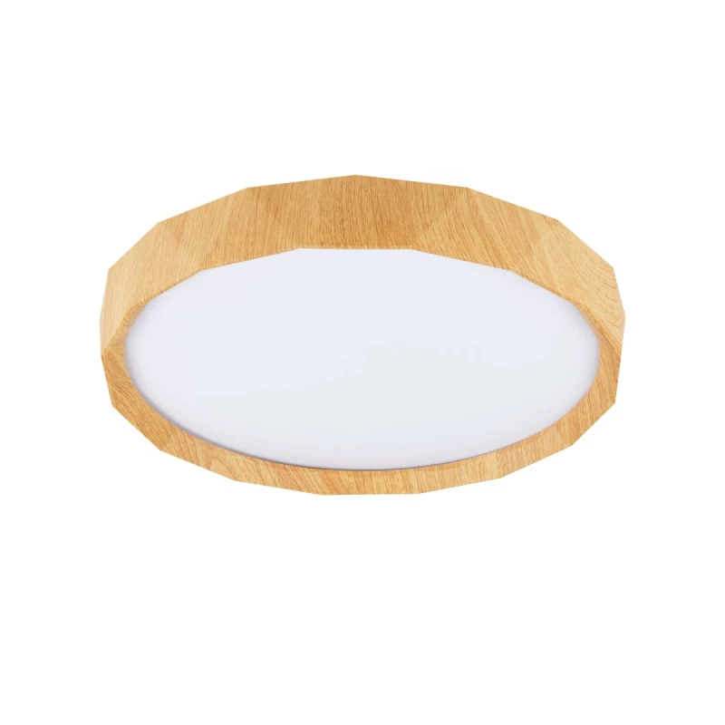 Drevené LED stropné svietidlo CADIX - 24W, 4000K (denná biela), 38,5 cm, hnedé / biele