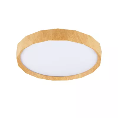 Drevené LED stropné svietidlo CADIX - 24W, 4000K (denná biela), 38,5 cm, hnedé / biele