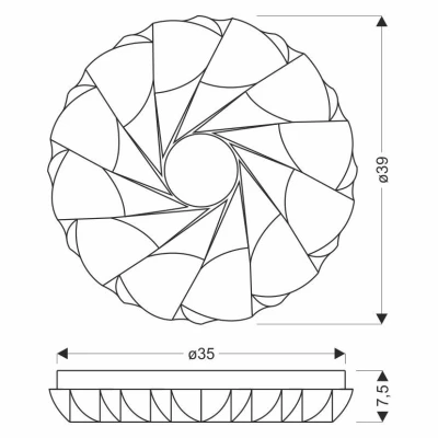 LED stropné osvetlenie CAKE - 24W, 4000K (denná biela), 39cm, okrúhle, biele