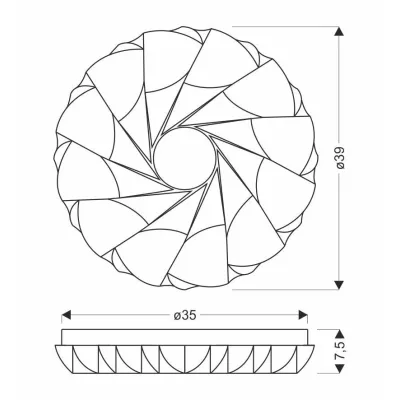 LED stropné osvetlenie CAKE - 24W, 4000K (denná biela), 39cm, okrúhle, biele