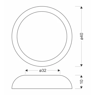 Prisadené LED stropné svietidlo CALABRIA - 24W, 4000K (denná biela), hnedé / biele