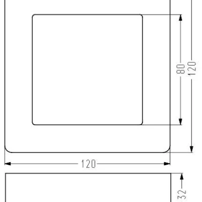 Hranatý LED panel ALBION - 6W, 4000K (denná biela), 12x12cm, biely
