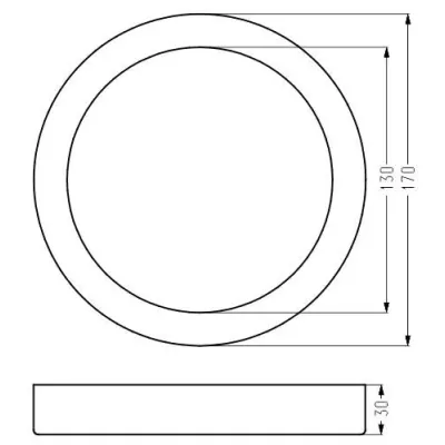 Okrúhly LED panel ALBION - 12W, 4000K (denná biela), 17cm, biely