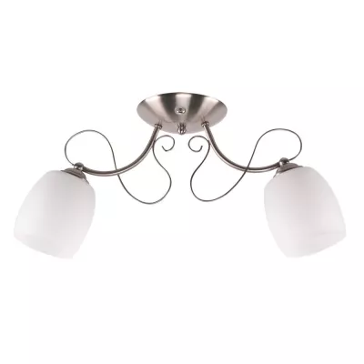 Prisadený luster AMBA - 2xE27, 40W, chrómovaný / biely