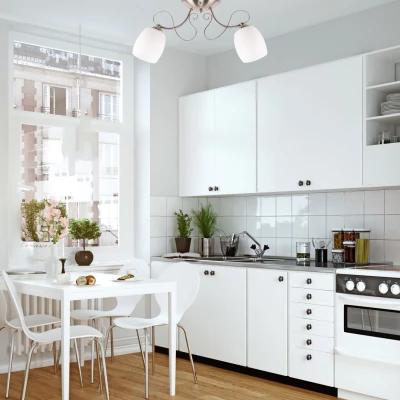 Prisadený luster AMBA - 2xE27, 40W, chrómovaný / biely
