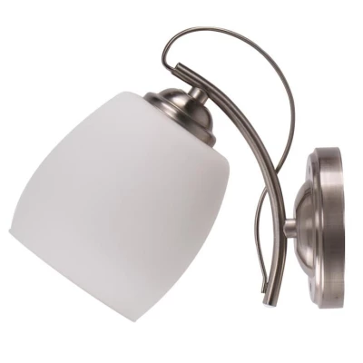 Nástenné moderné osvetlenie AMBA - 1xE27, 40W, chrómované / biele
