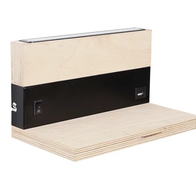 Nástenné LED svietidlo s USB portom ANET - 2x4W, 4000K (denná biela), hnedé / čierne