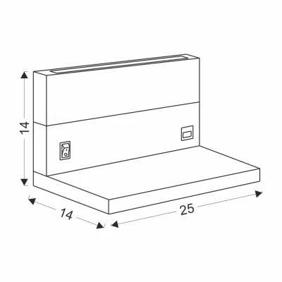 Nástenné LED svietidlo s USB portom ANET - 2x4W, 4000K (denná biela), hnedé / biele