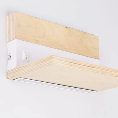 Nástenné LED svietidlo s USB portom ANET - 2x4W, 4000K (denná biela), hnedé / biele