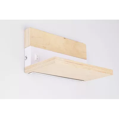 Nástenné LED svietidlo s USB portom ANET - 2x4W, 4000K (denná biela), hnedé / biele