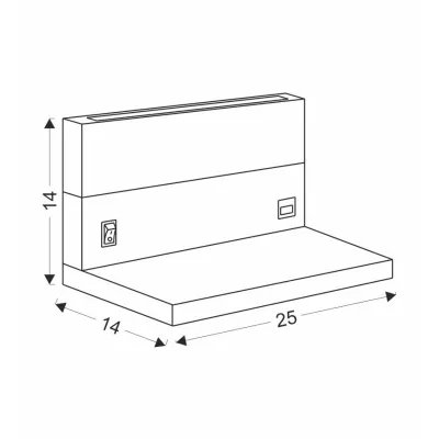 Nástenné LED svietidlo s USB portom ANET - 2x4W, 4000K (denná biela), hnedé / čierne