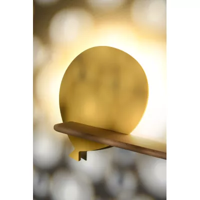 Detské LED nástenné svietidlo s poličkou BALLOON - 4W, 4000K (denná biela), žlté