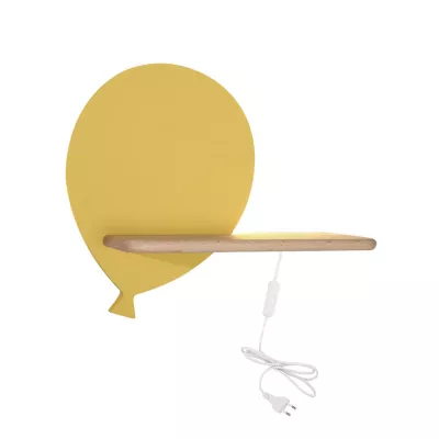 Detské LED nástenné svietidlo do zásuvky BALLOON - 4W, 4000K (denná biela), žlté