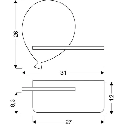 Detské LED nástenné svietidlo do zásuvky BALLOON - 4W, 4000K (denná biela), žlté