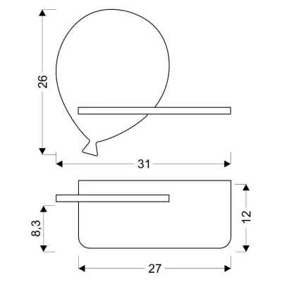 Detské LED nástenné svietidlo do zásuvky BALLOON - 4W, 4000K (denná biela), žlté