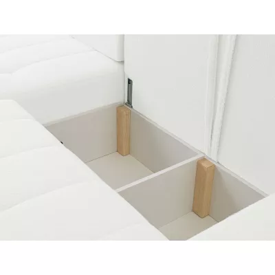 Rohová rozkladacia sedacia súprava WAPATO - biela