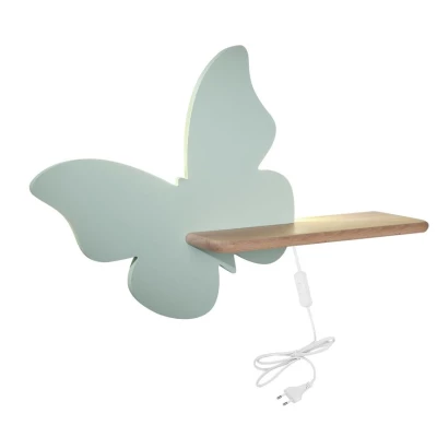 Detská LED lampička na stenu do zásuvky BUTTERFLY - 5W, 4000K (denná biela), mätová