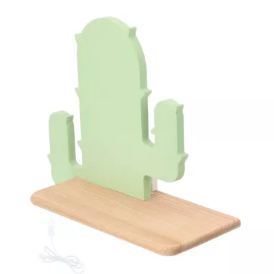 Detská LED nástenná lampička do zásuvky CACTUS 1 - 4W, 4000K (denná biela), zelená