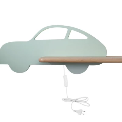 Detské LED nástenné svietidlo do zásuvky CAR 1 - 5W, 4000K (denná biela), mätové