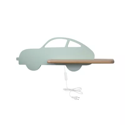 Detské LED nástenné svietidlo do zásuvky CAR 1 - 5W, 4000K (denná biela), mätové