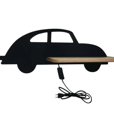 Nástenné LED detské svetlo do zásuvky CAR 2 - 5W, 4000K (denná biela), čierne
