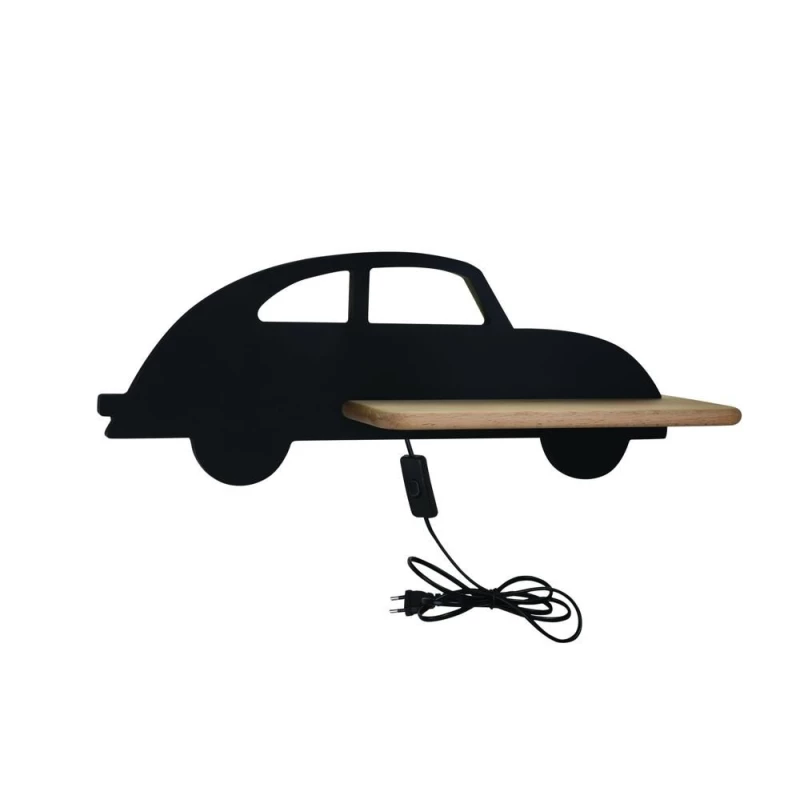 Nástenné LED detské svetlo do zásuvky CAR 2 - 5W, 4000K (denná biela), čierne