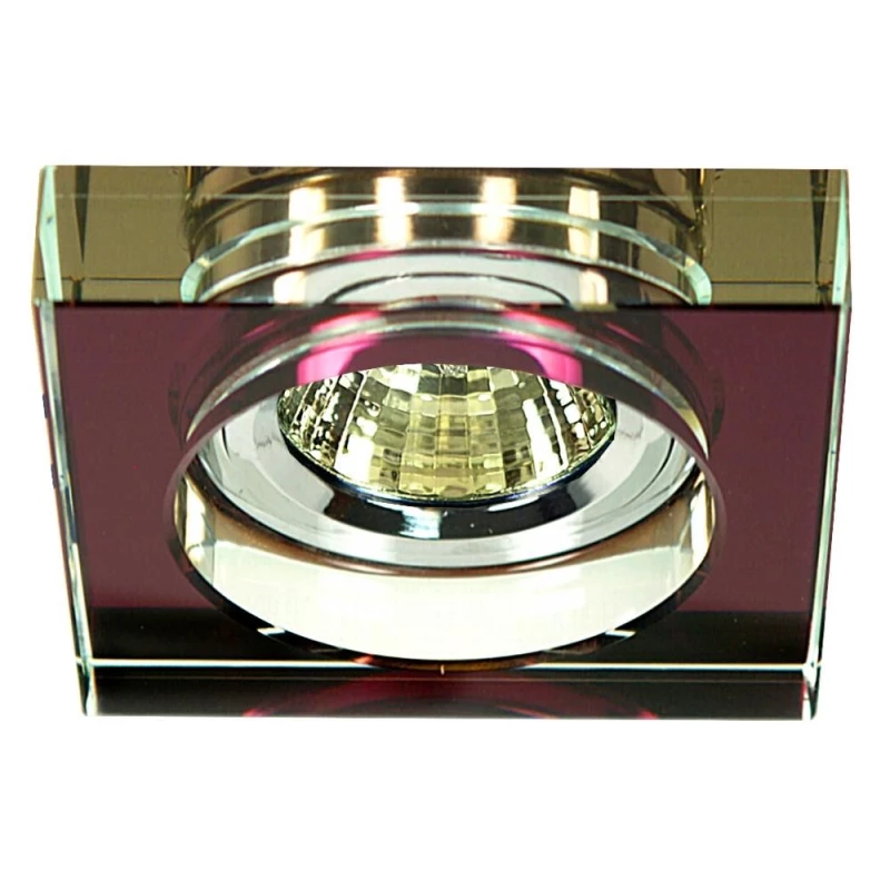 Set 3x zápustné LED stropné svetlo CLARKSTON - 3xGU10, 3W, 3000K (teplá biela), chrómované / fialové