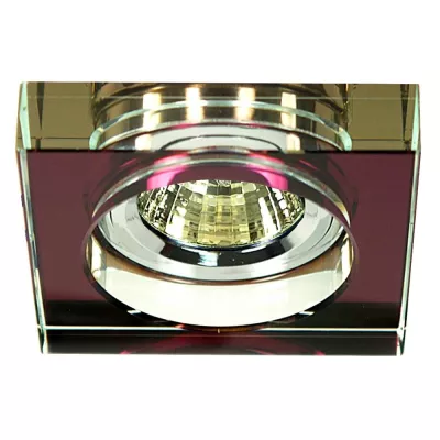 Set 3x zápustné LED stropné svetlo CLARKSTON - 3xGU10, 3W, 3000K (teplá biela), chrómované / fialové