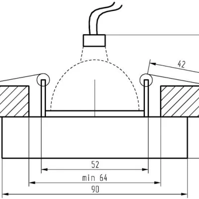 Zápustné stropné osvetlenie CLARKSTON - 1xGU5,3, MR16, 50W, chrómované/číre