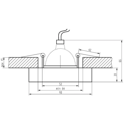 Zápustné stropné osvetlenie CLARKSTON - 1xGU5,3, MR16, 50W, chrómované/číre