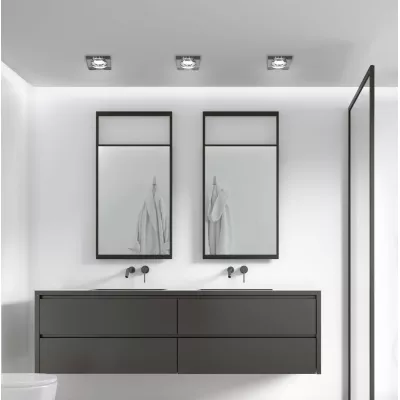 Zápustné stropné osvetlenie CLARKSTON - 1xGU5,3, MR16, 50W, chrómované / čierne
