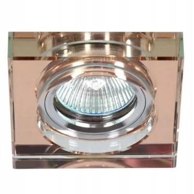 Zápustné stropné osvetlenie CLARKSTON - 1xGU5,3, 50W, chrómované / jantárové