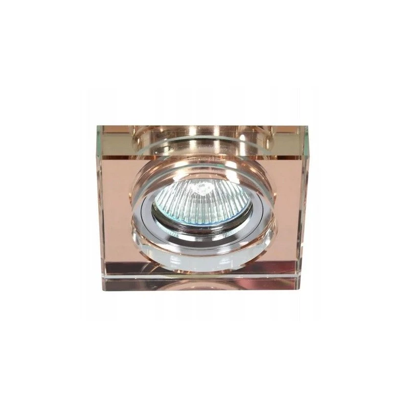 Zápustné stropné osvetlenie CLARKSTON - 1xGU5,3, 50W, chrómované / jantárové