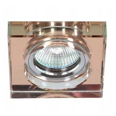 Zápustné stropné osvetlenie CLARKSTON - 1xGU5,3, 50W, chrómované / jantárové