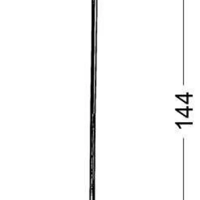 Moderná podlahová lampa DECOR - 1xE27, 60W, chrómovaná / červená